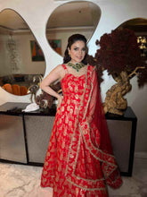 Bright Red Anarkali